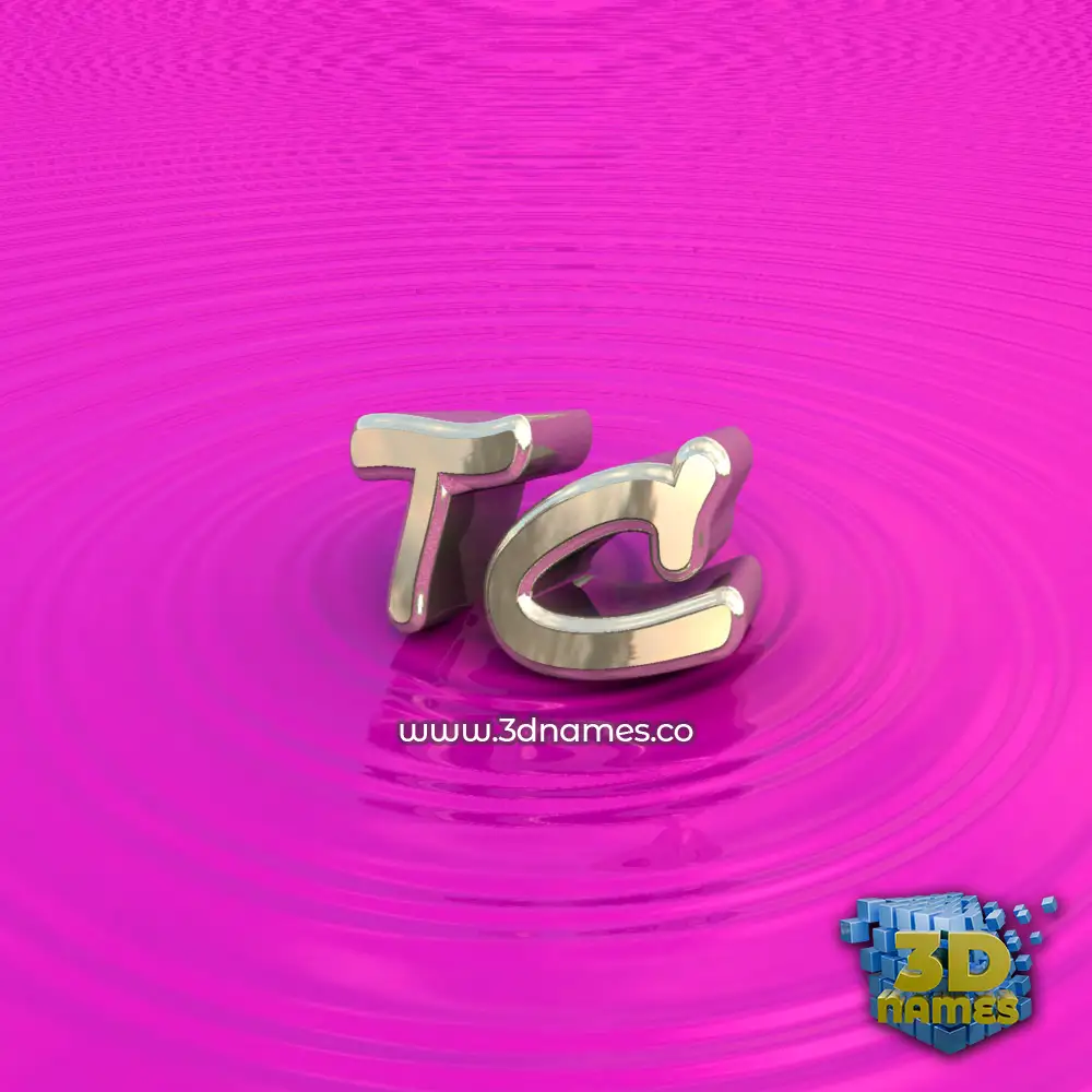 tc in Pink Graffiti style - 3D name wallpaper