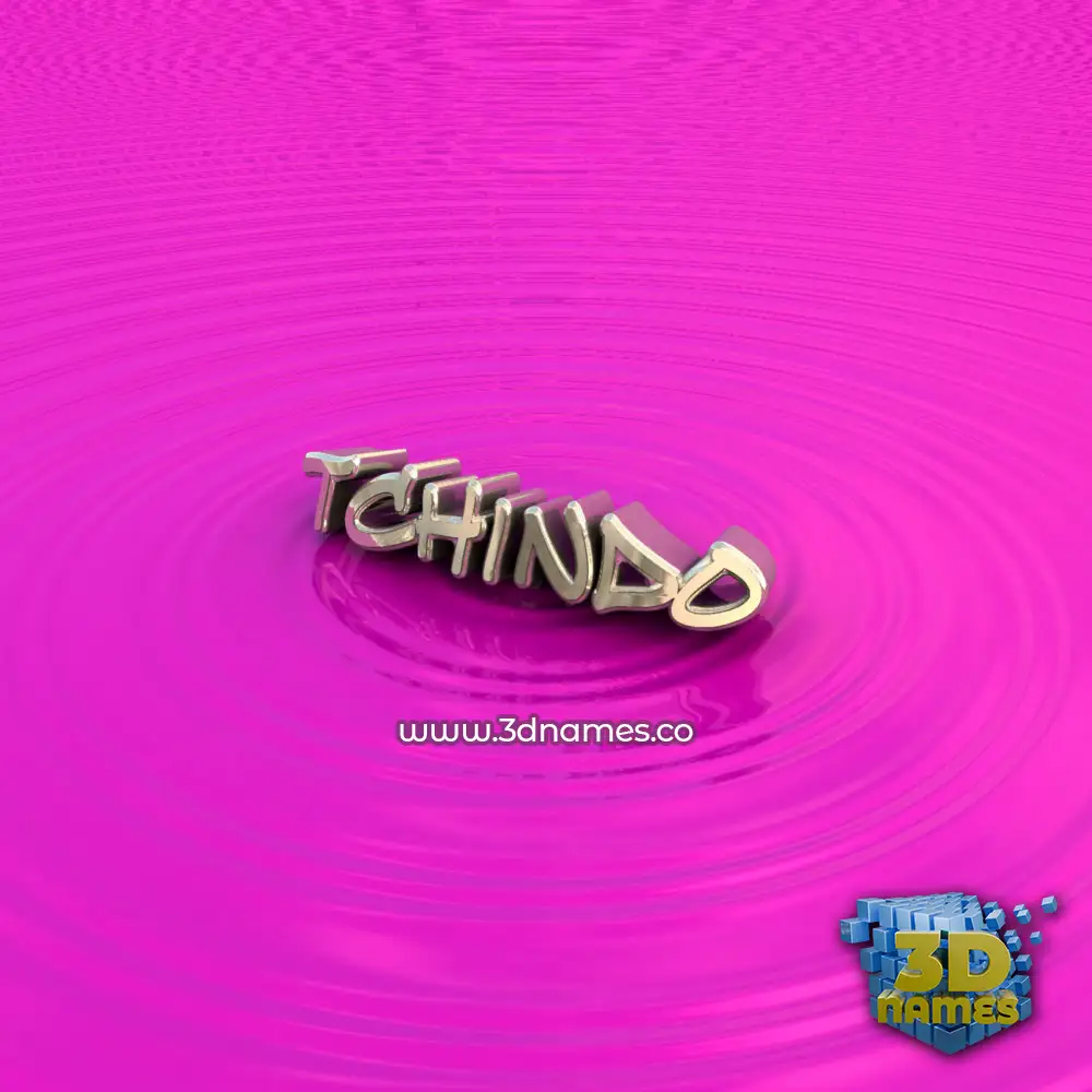 tchindo in Pink Graffiti style - 3D name wallpaper
