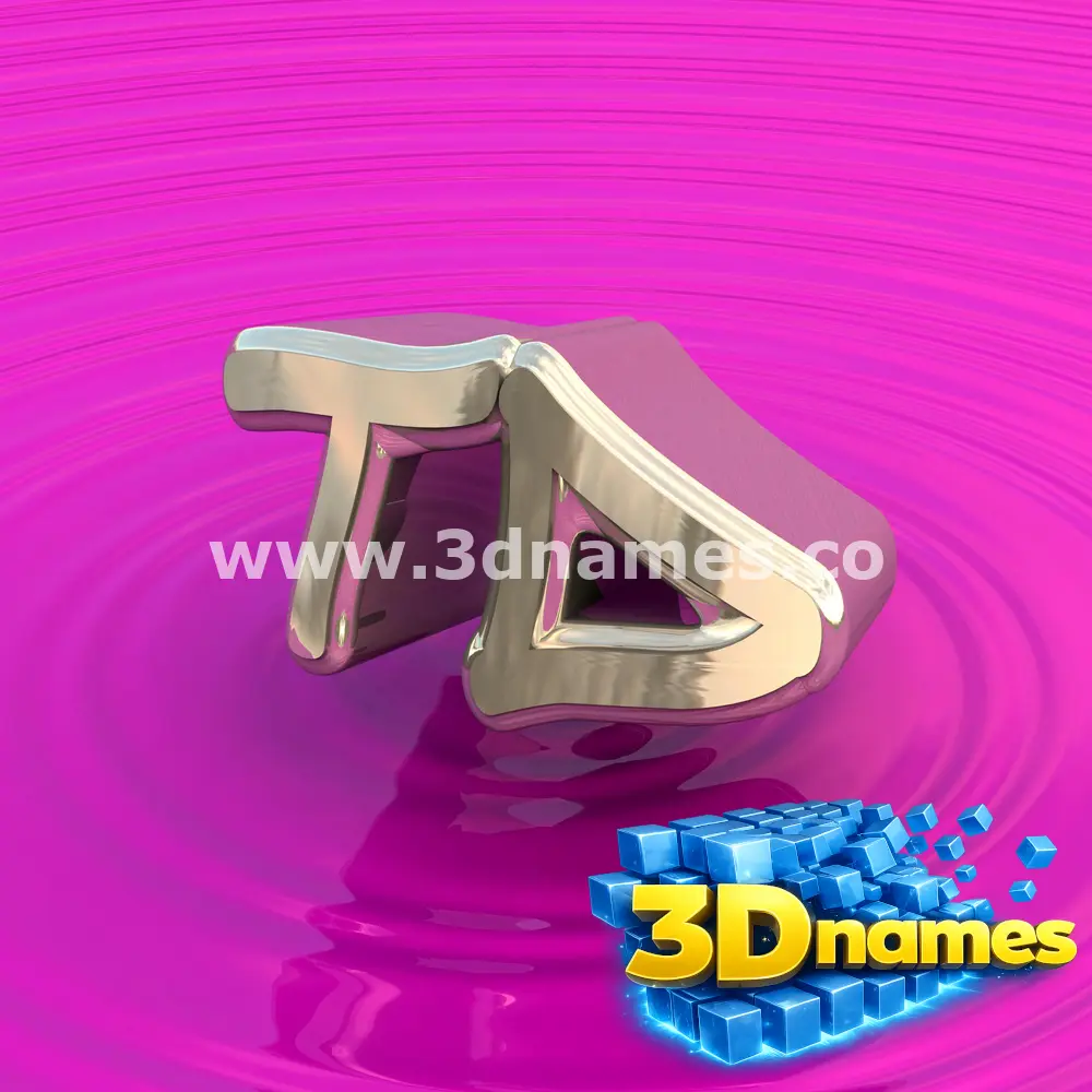 td in Pink Graffiti style - 3D name wallpaper