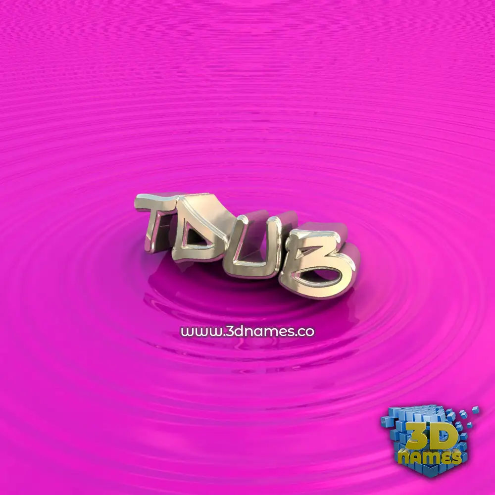 tdub in Pink Graffiti style - 3D name wallpaper