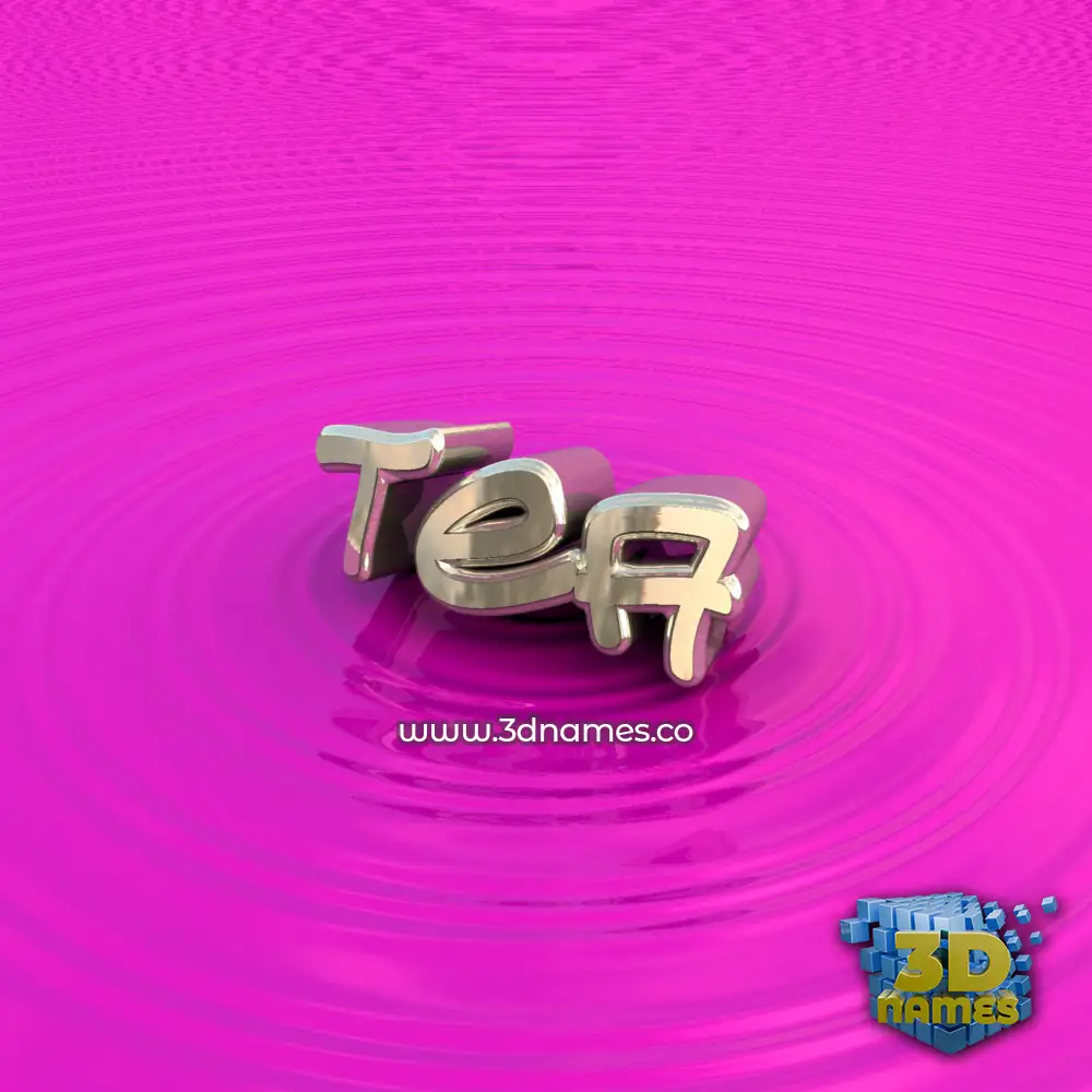 tea in Pink Graffiti style - 3D name wallpaper