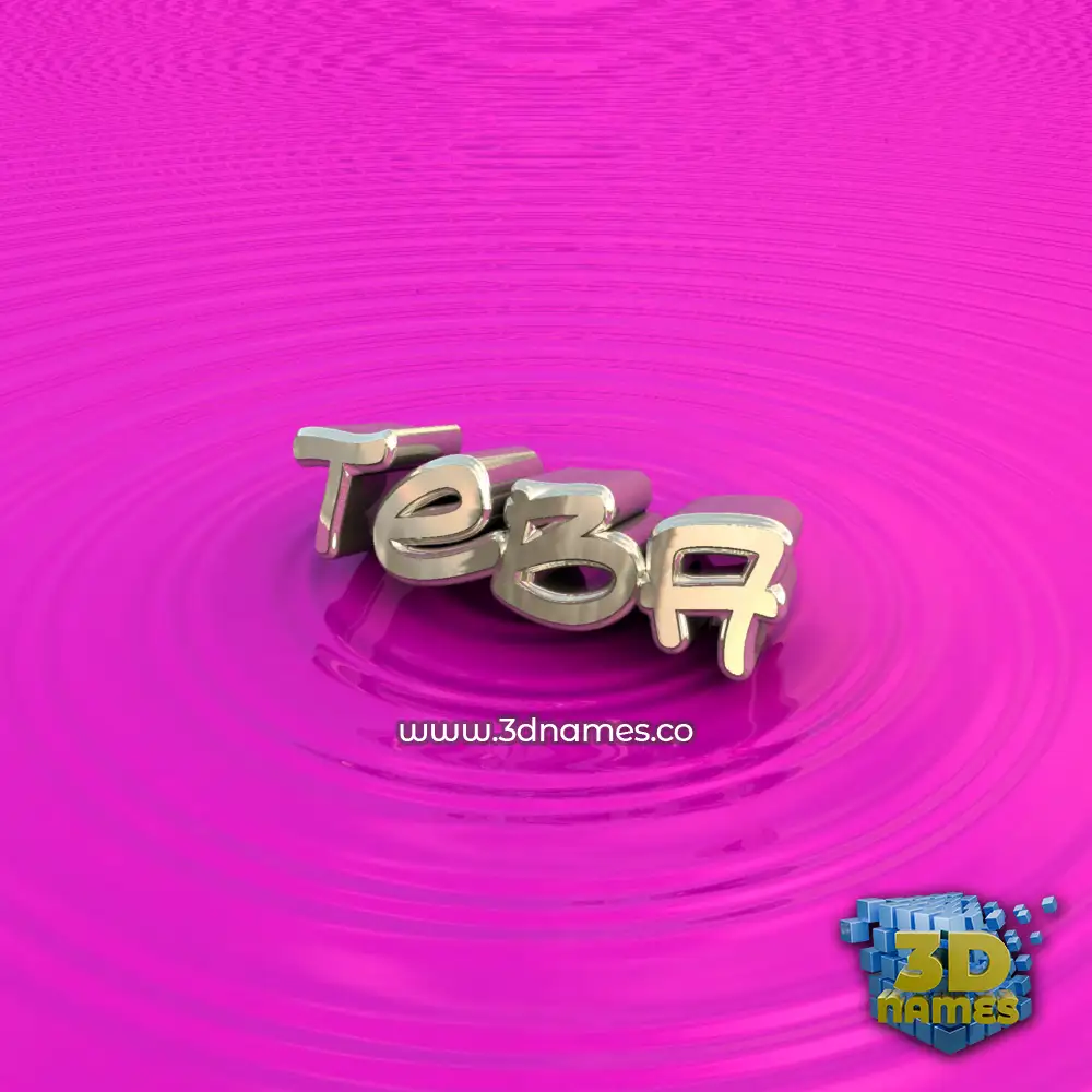 teba in Pink Graffiti style - 3D name wallpaper