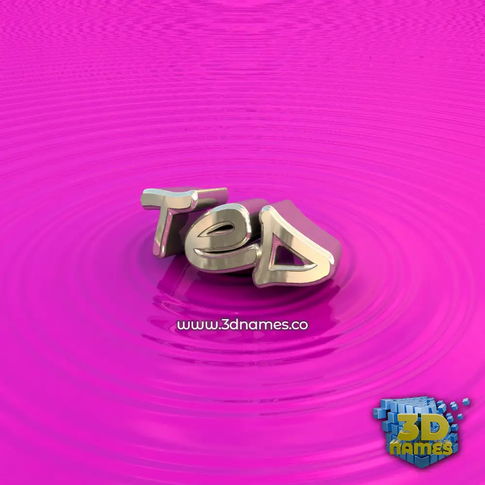 ted in Pink Graffiti style - 3D name wallpaper