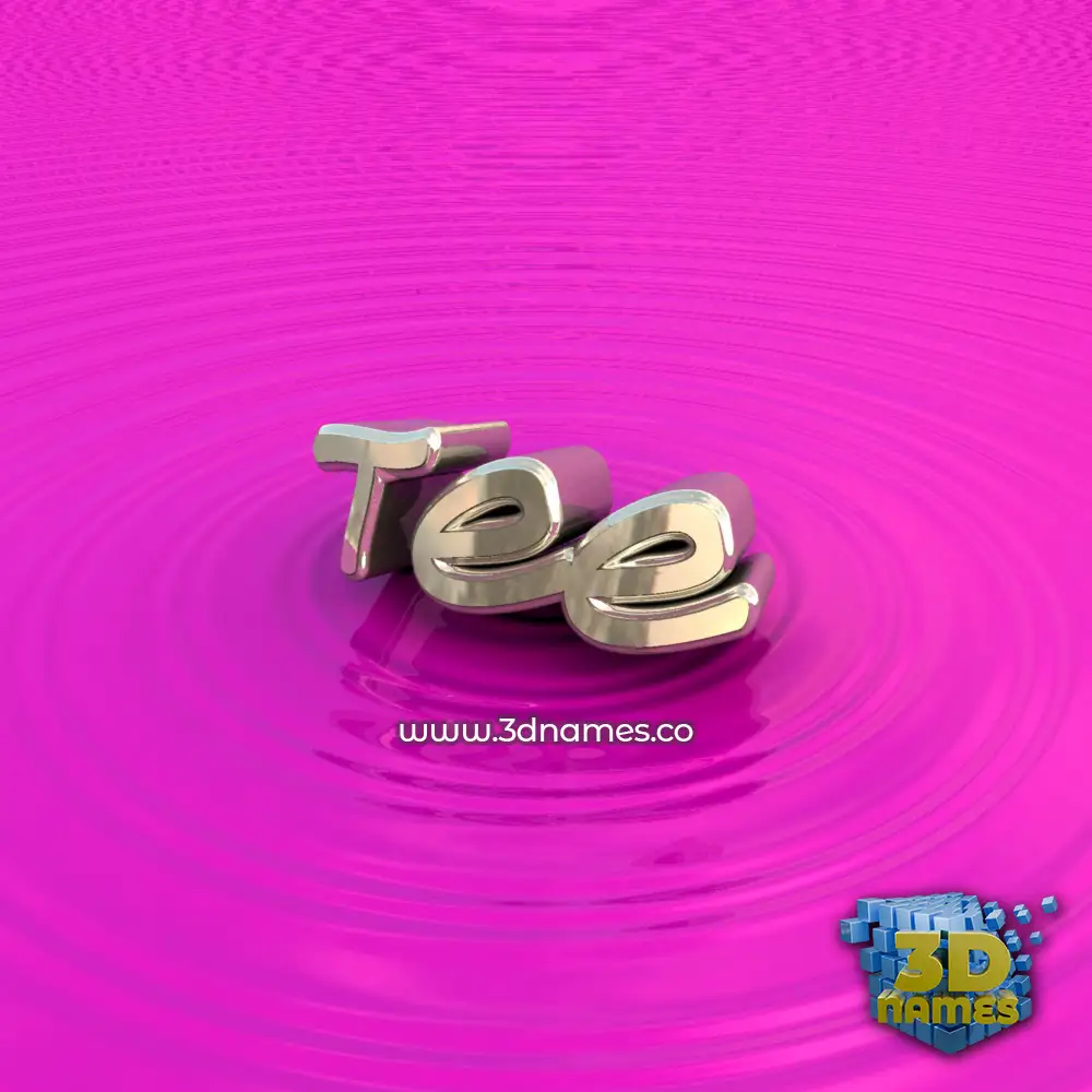tee in Pink Graffiti style - 3D name wallpaper