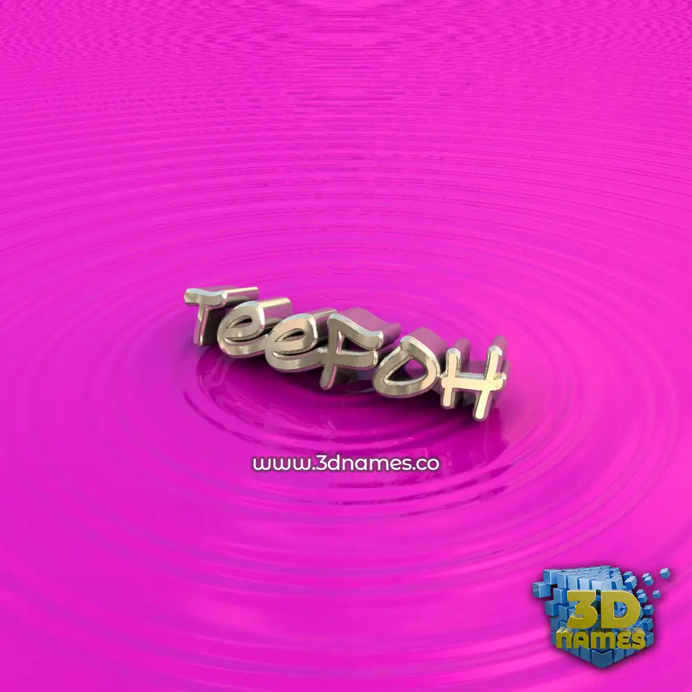 teefoh in Pink Graffiti style - 3D name wallpaper