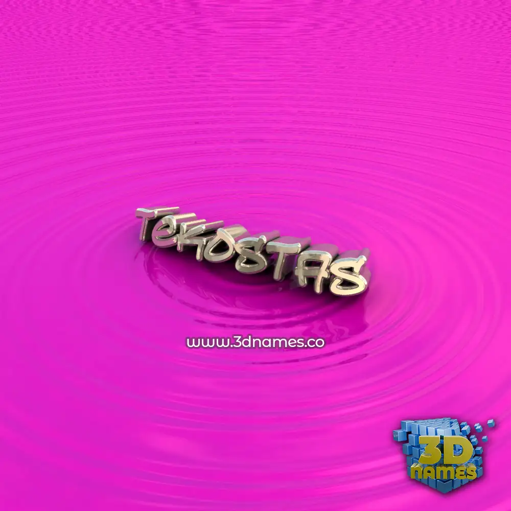 tekostas in Pink Graffiti style - 3D name wallpaper