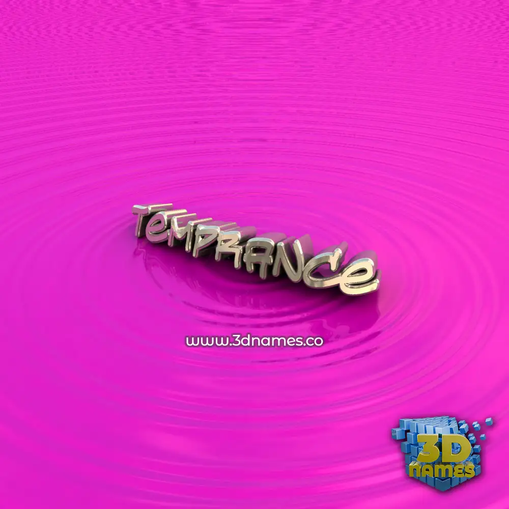 temprance in Pink Graffiti style - 3D name wallpaper