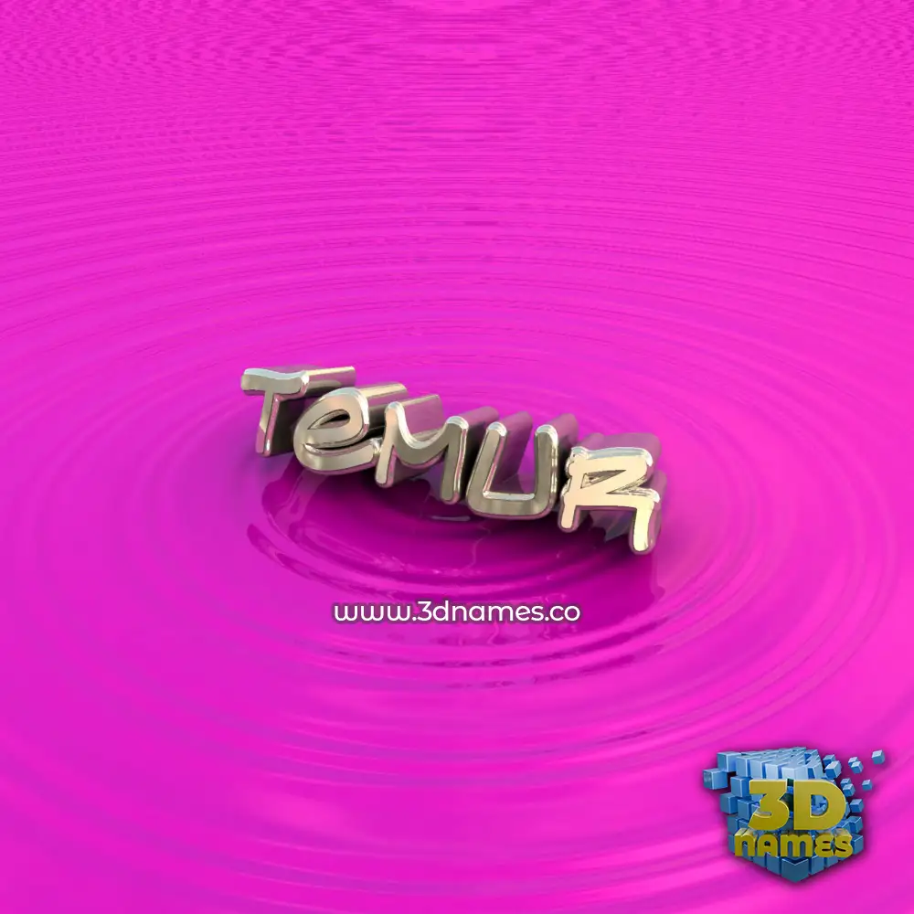 temur in Pink Graffiti style - 3D name wallpaper
