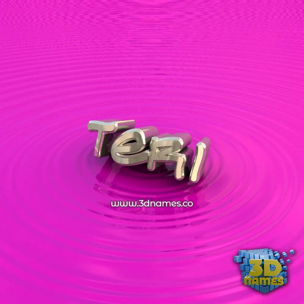 teri in Pink Graffiti style - 3D name wallpaper