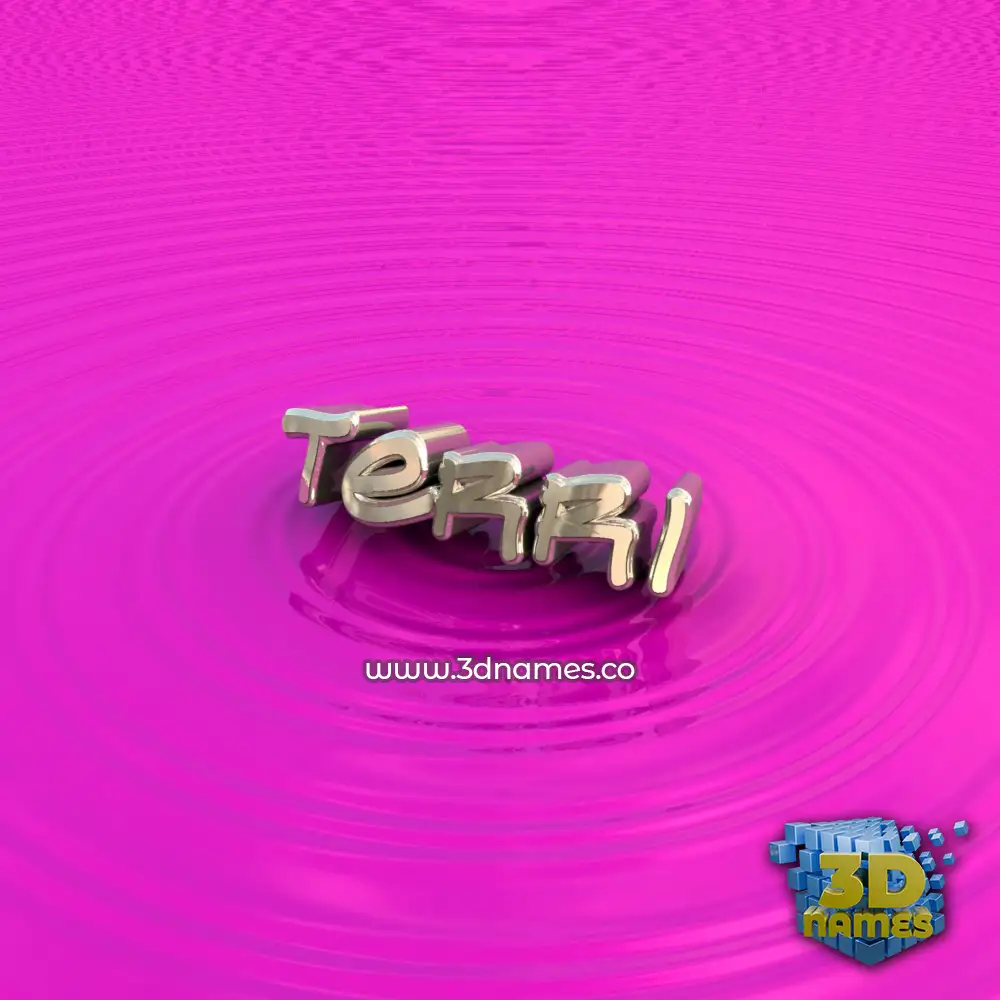 terri in Pink Graffiti style - 3D name wallpaper