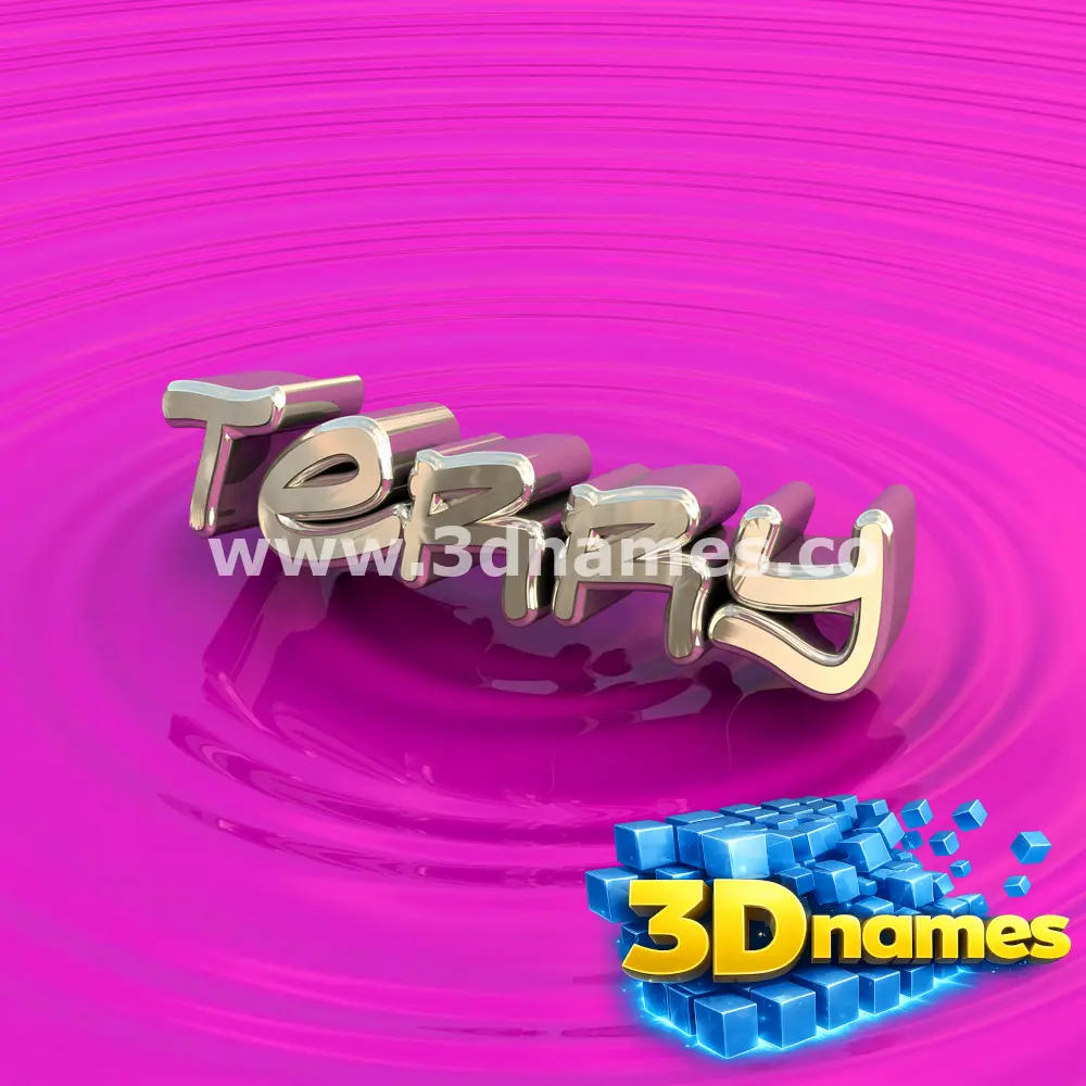 terry in Pink Graffiti style - 3D name wallpaper