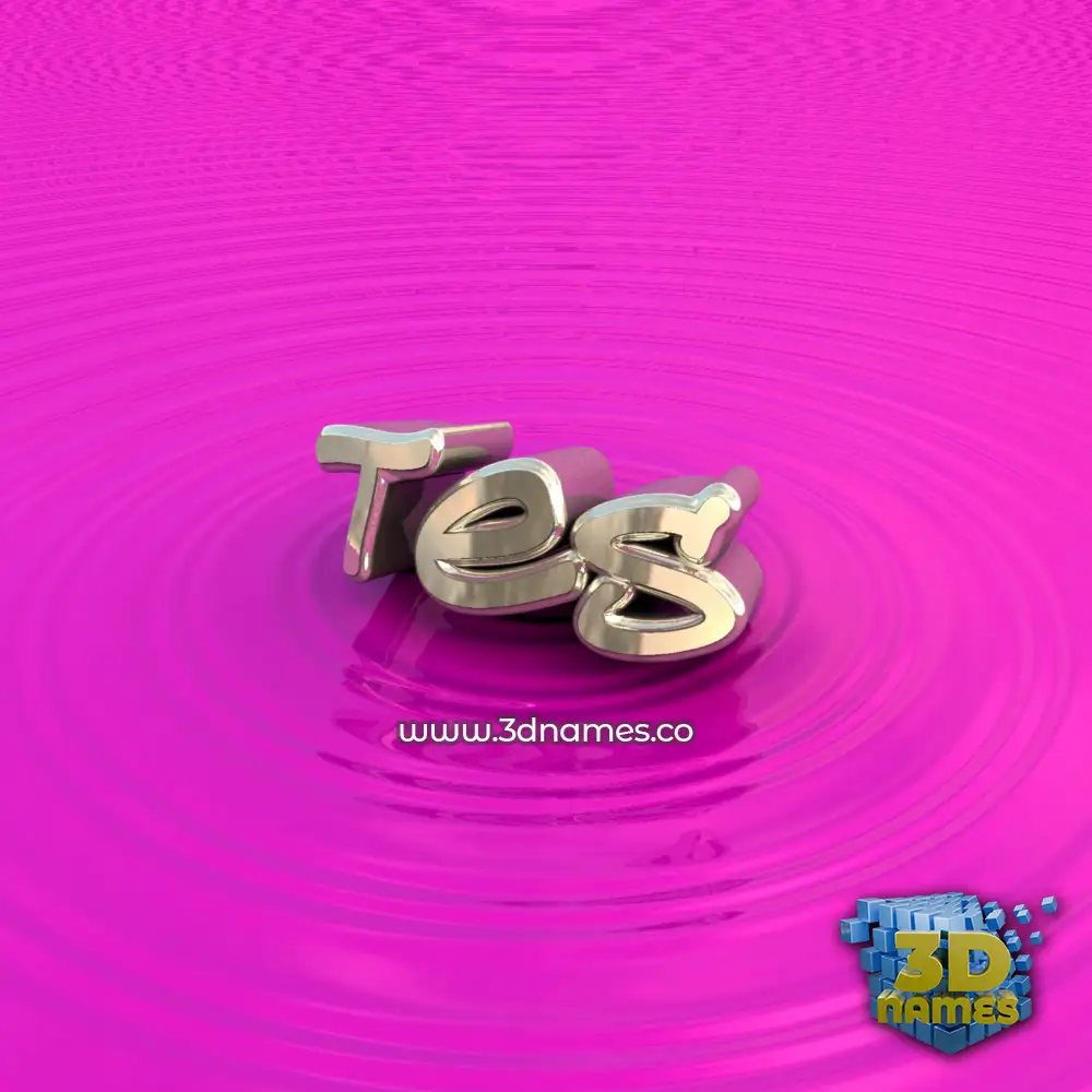 tes in Pink Graffiti style - 3D name wallpaper