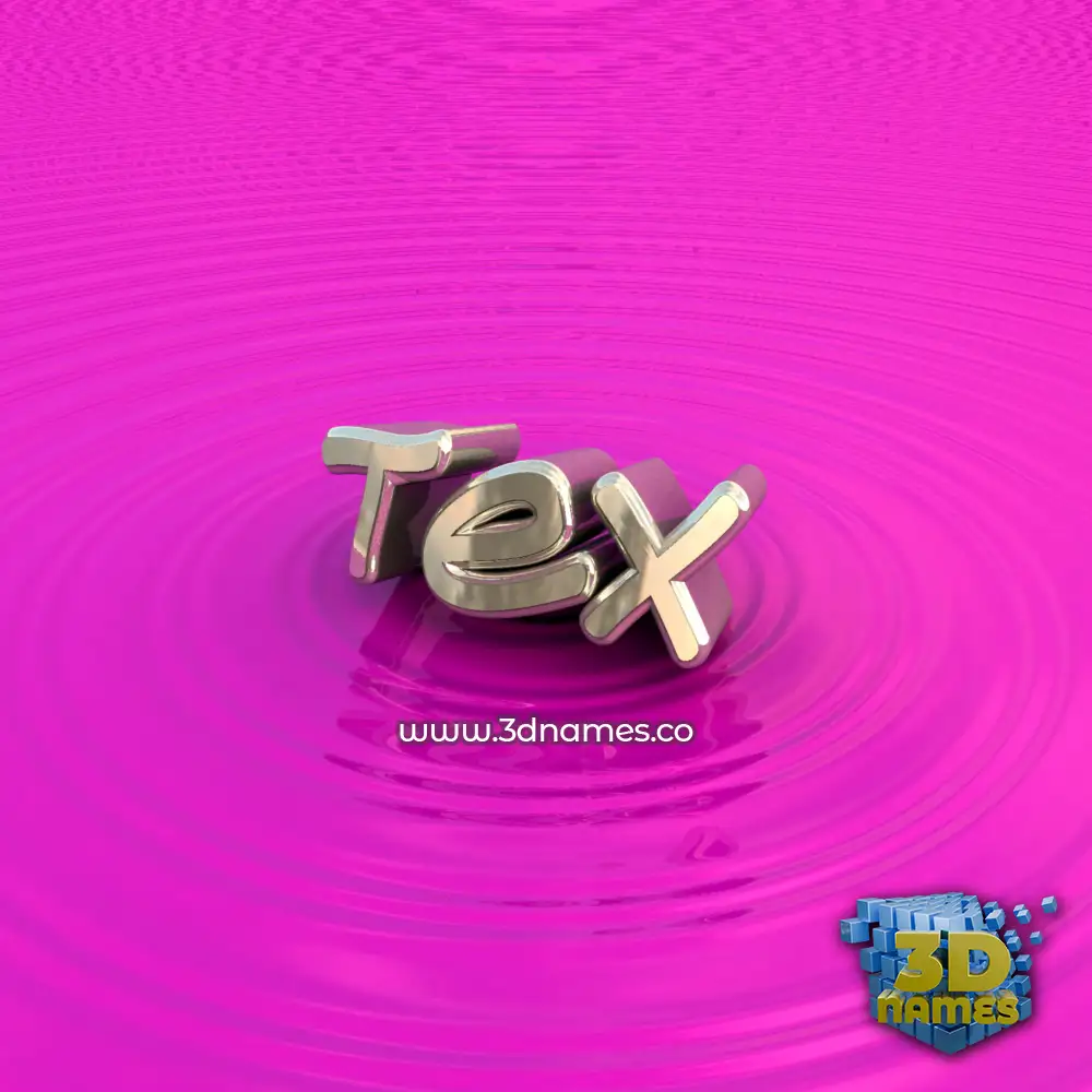 tex in Pink Graffiti style - 3D name wallpaper