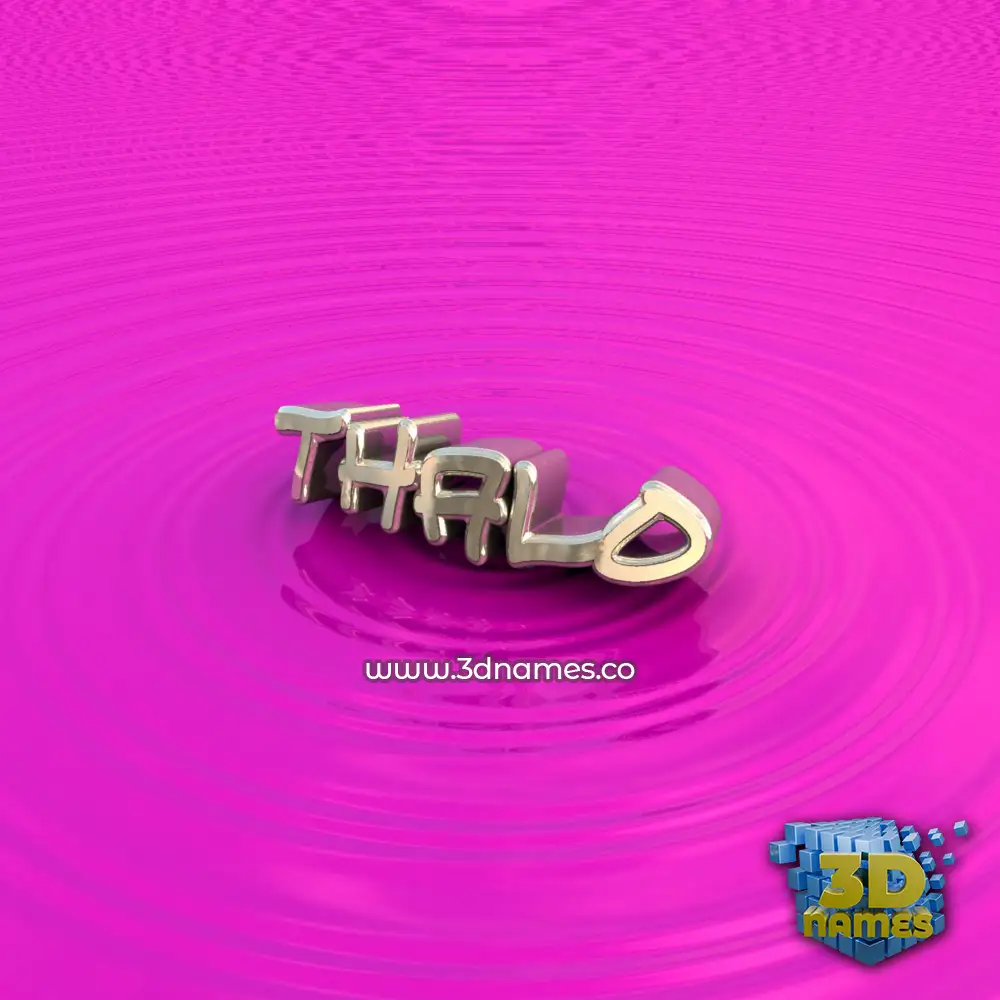 thalo in Pink Graffiti style - 3D name wallpaper