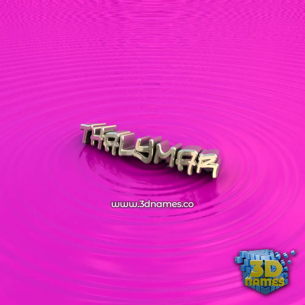 thalymar in Pink Graffiti style - 3D name wallpaper