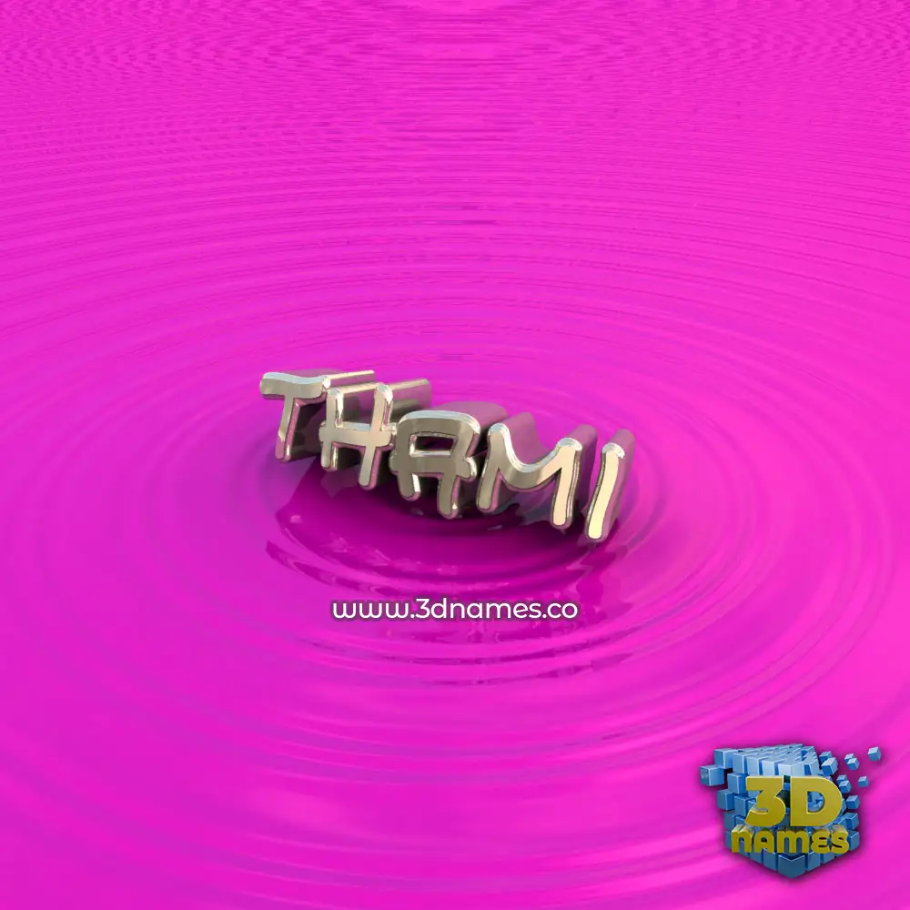 thami in Pink Graffiti style - 3D name wallpaper