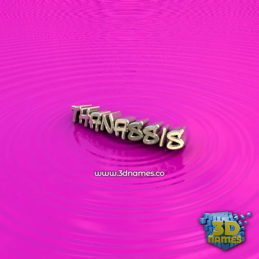 thanassis in Pink Graffiti style - 3D name wallpaper