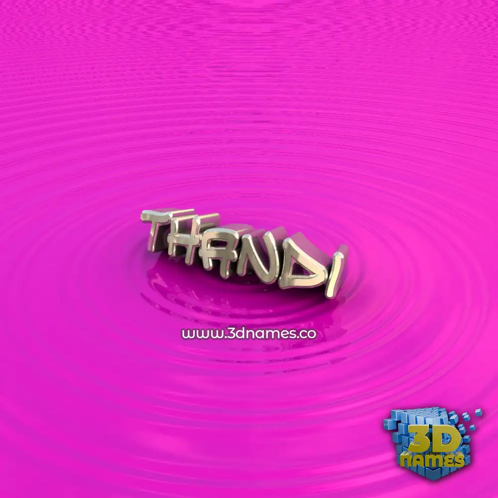 thandi in Pink Graffiti style - 3D name wallpaper