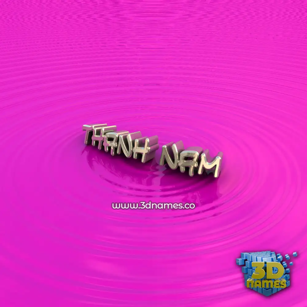 thanh nam in Pink Graffiti style - 3D name wallpaper