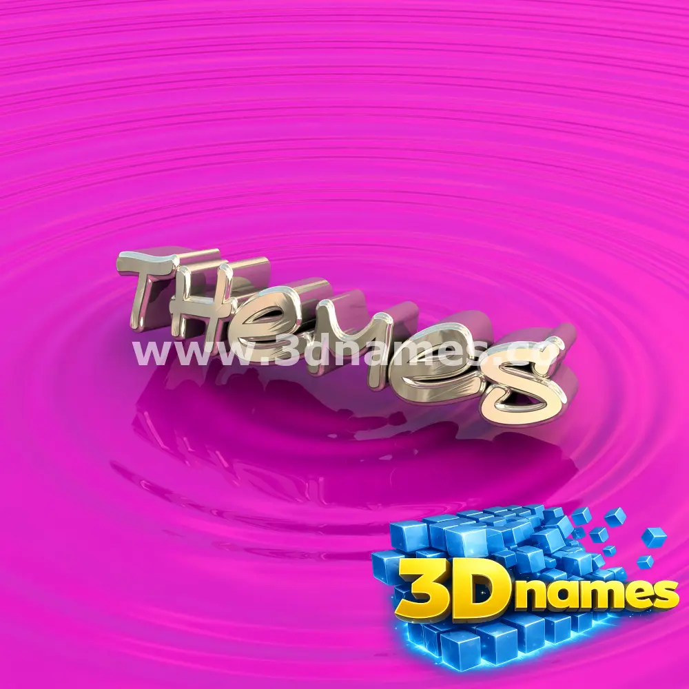 themes in Pink Graffiti style - 3D name wallpaper