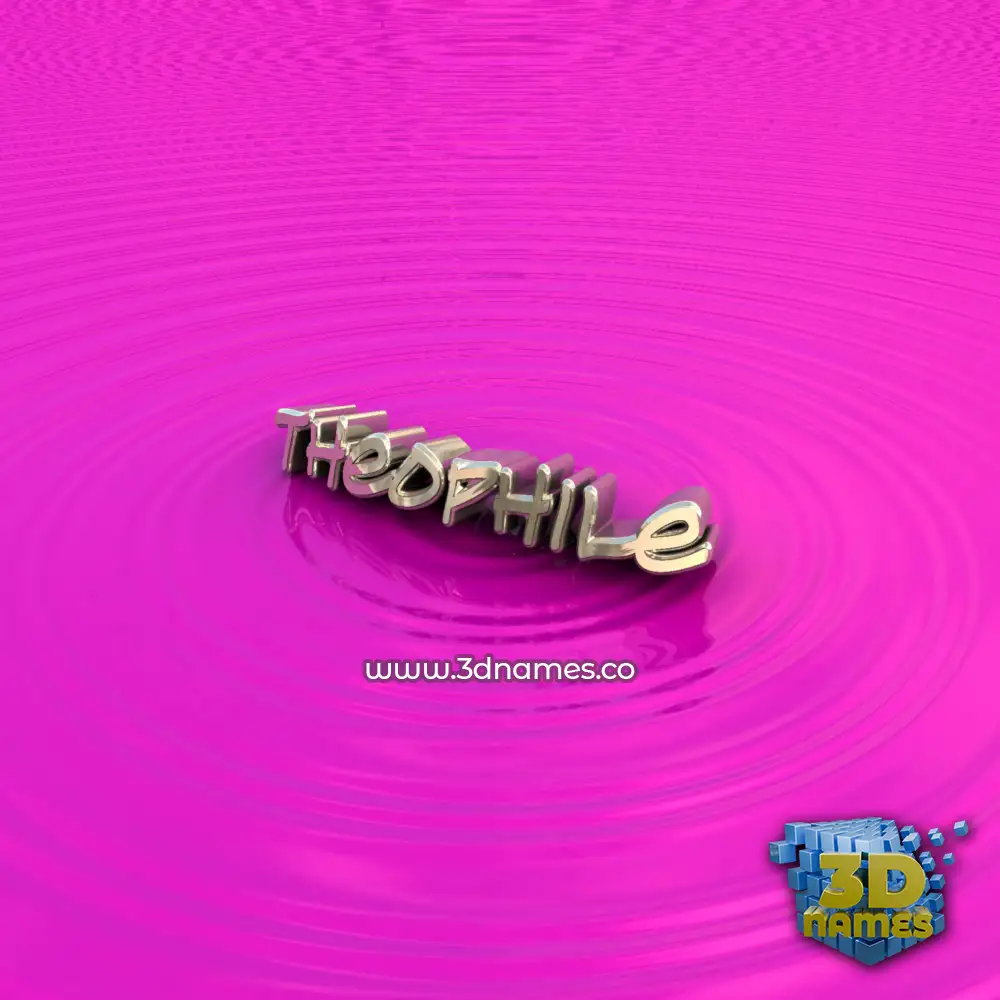 theophile in Pink Graffiti style - 3D name wallpaper