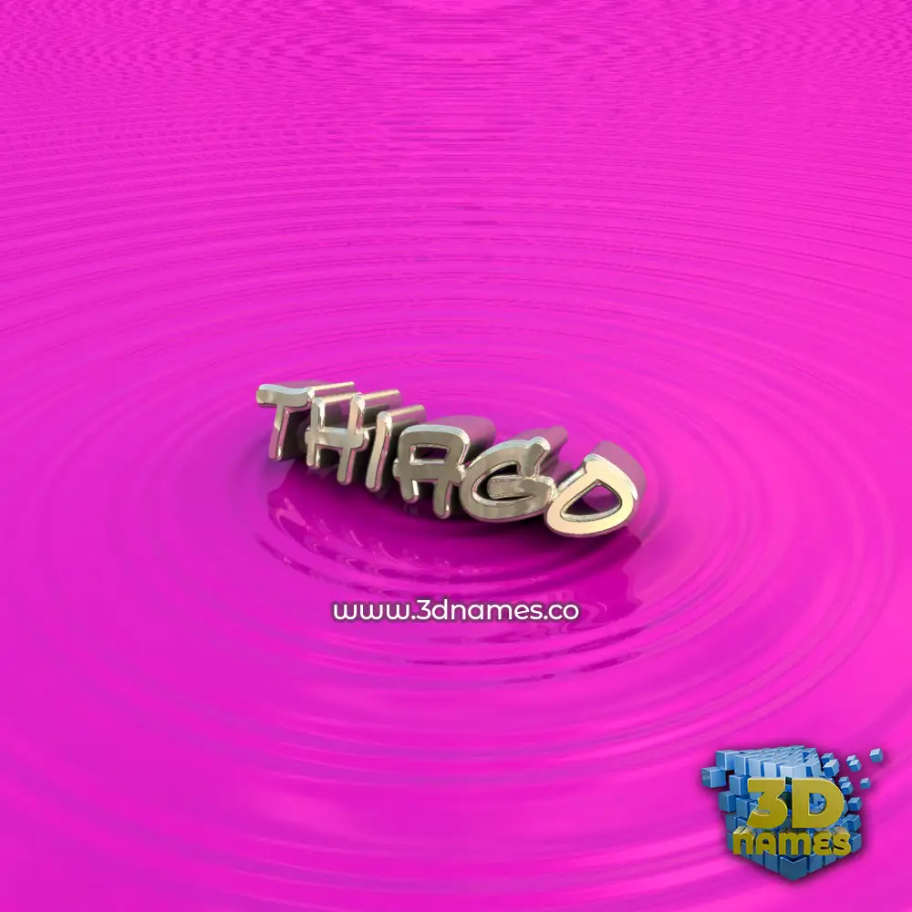 thiago in Pink Graffiti style - 3D name wallpaper