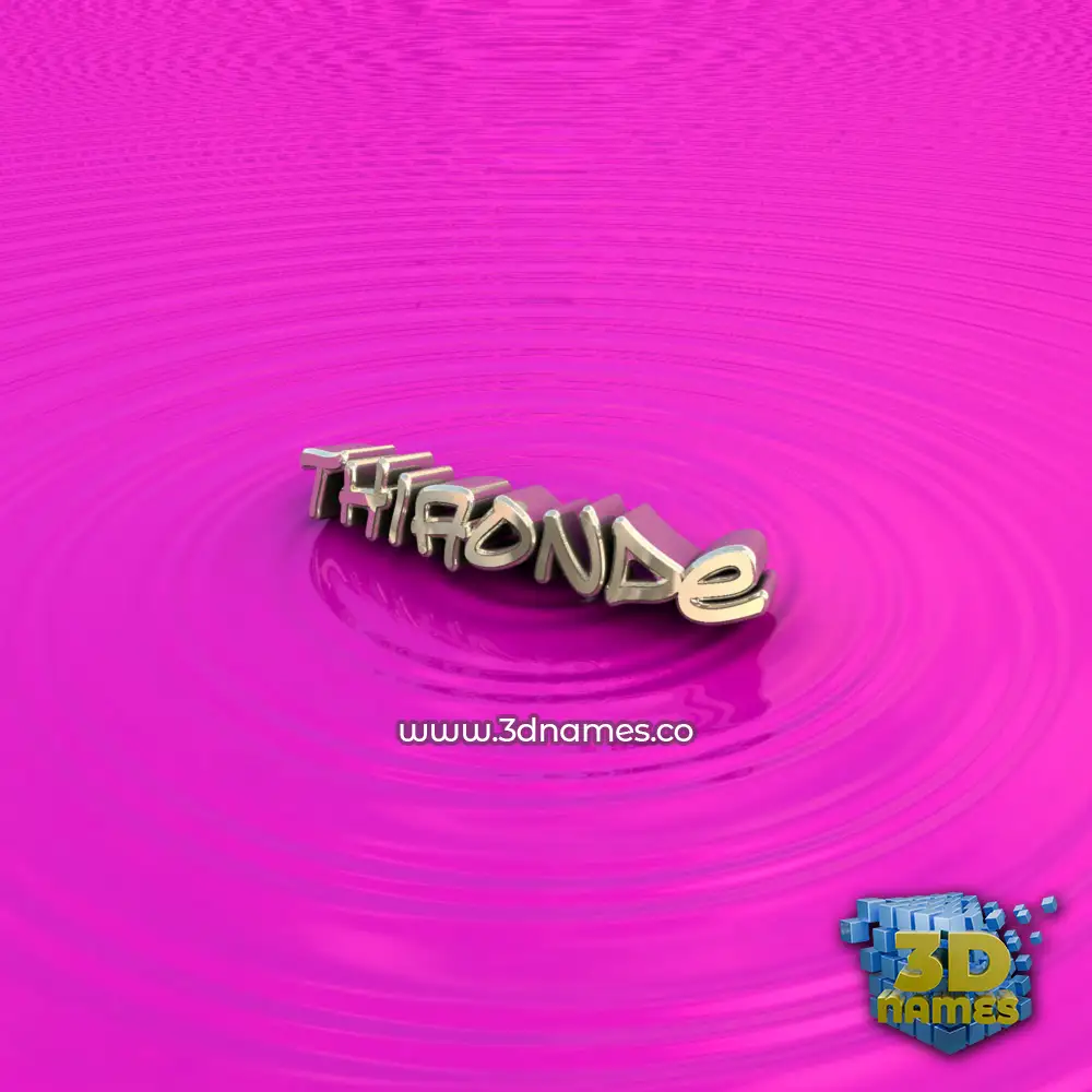 thiaonde in Pink Graffiti style - 3D name wallpaper