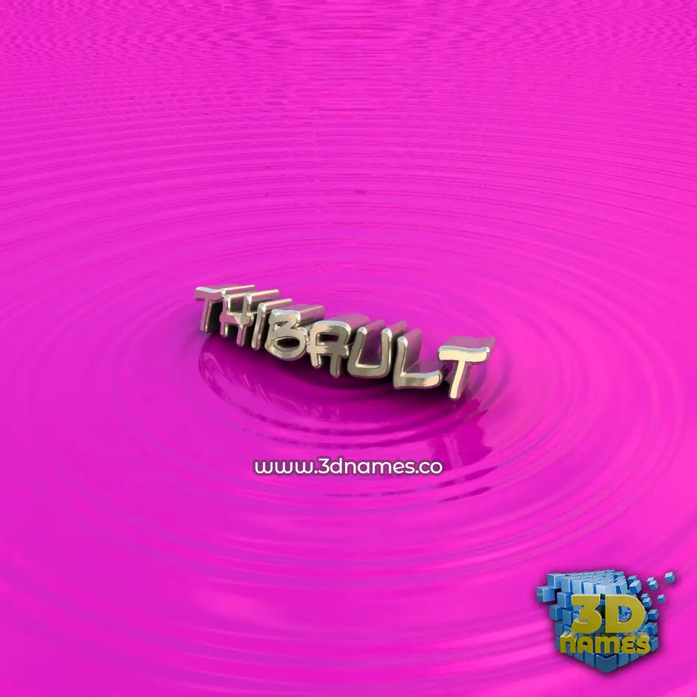 thibault in Pink Graffiti style - 3D name wallpaper