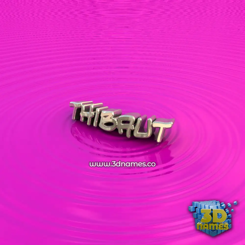 thibaut in Pink Graffiti style - 3D name wallpaper