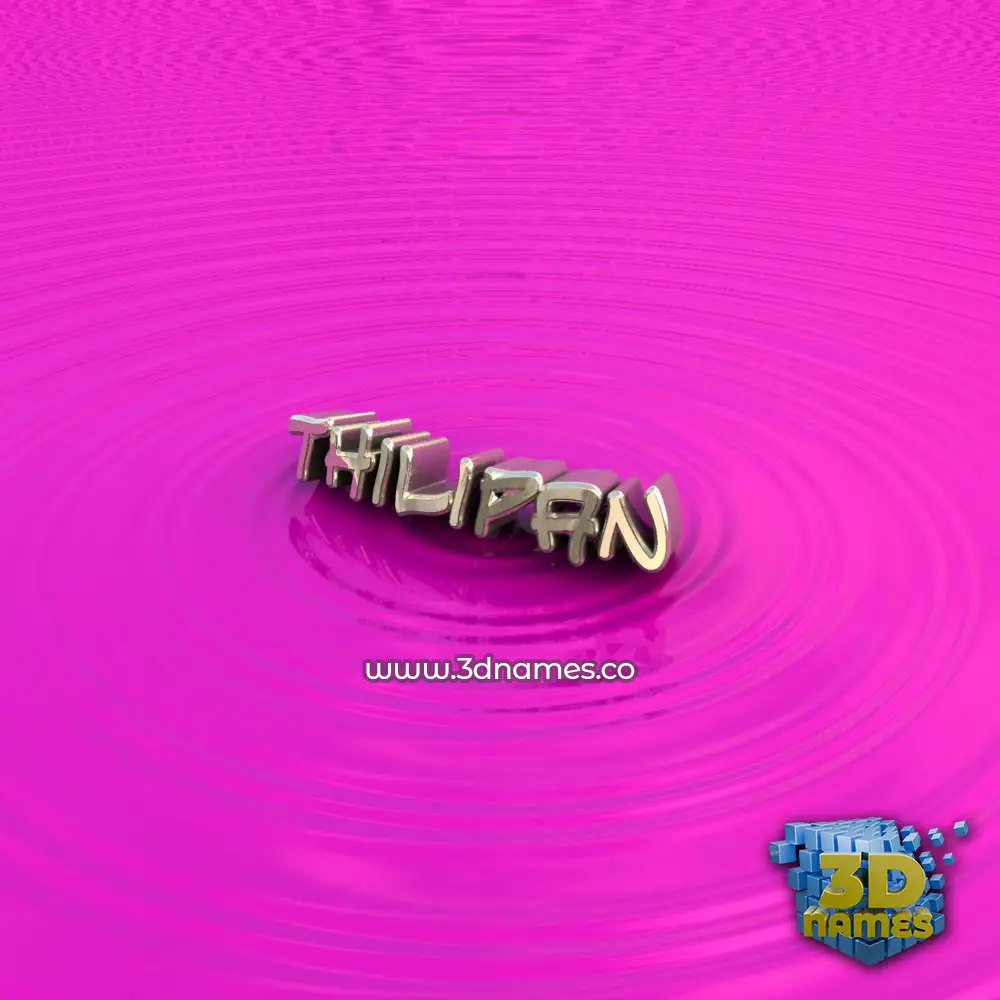 thilipan in Pink Graffiti style - 3D name wallpaper