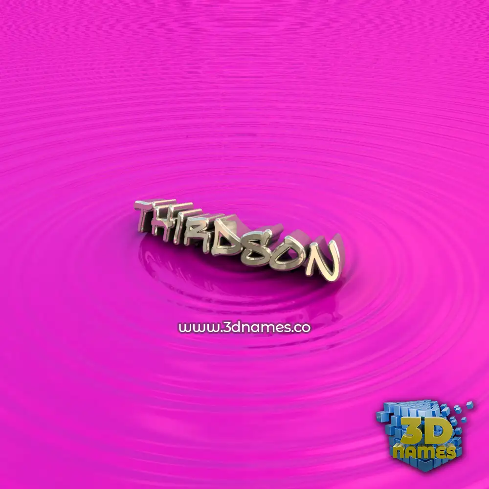 thirdson in Pink Graffiti style - 3D name wallpaper