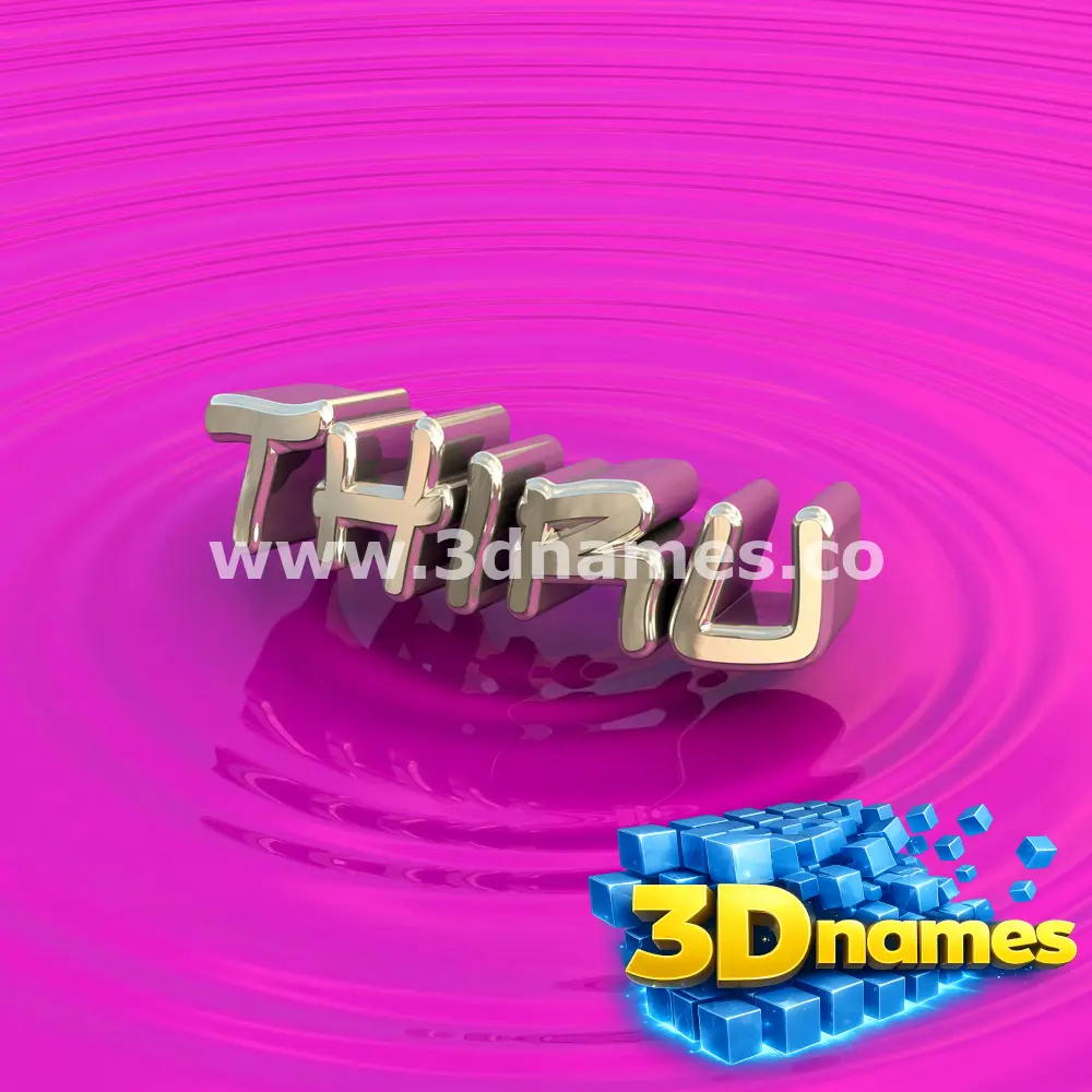 thiru in Pink Graffiti style - 3D name wallpaper