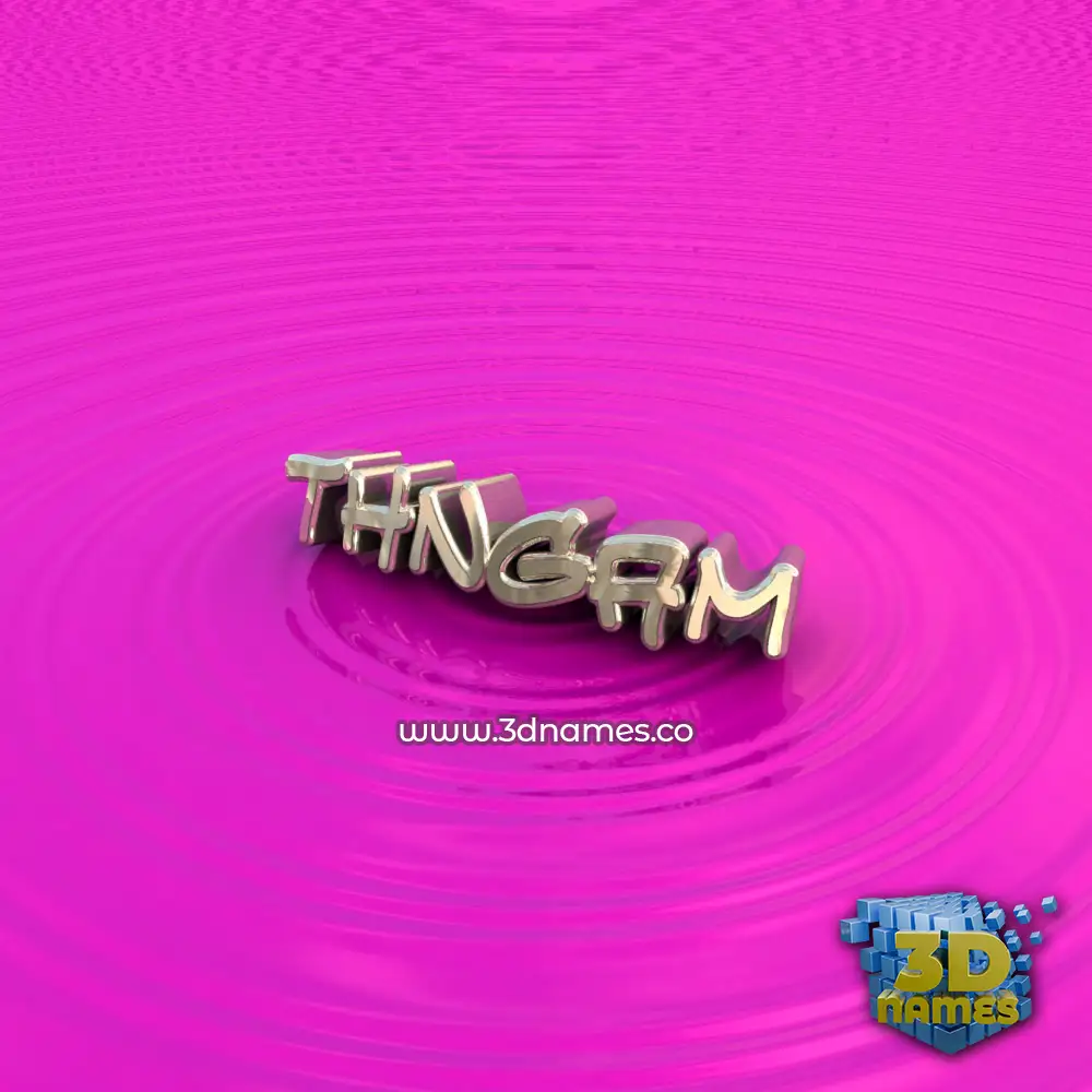 thngam in Pink Graffiti style - 3D name wallpaper