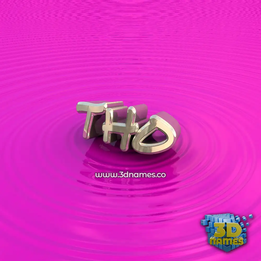 tho in Pink Graffiti style - 3D name wallpaper