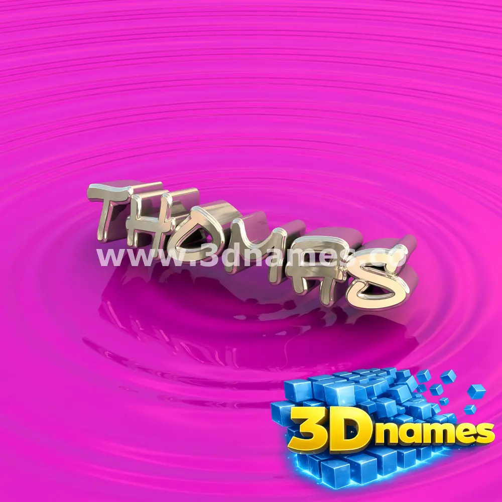 thomas in Pink Graffiti style - 3D name wallpaper