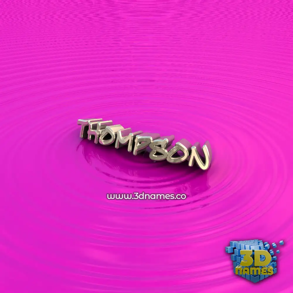 thompson in Pink Graffiti style - 3D name wallpaper