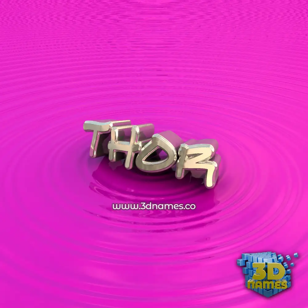 thor in Pink Graffiti style - 3D name wallpaper