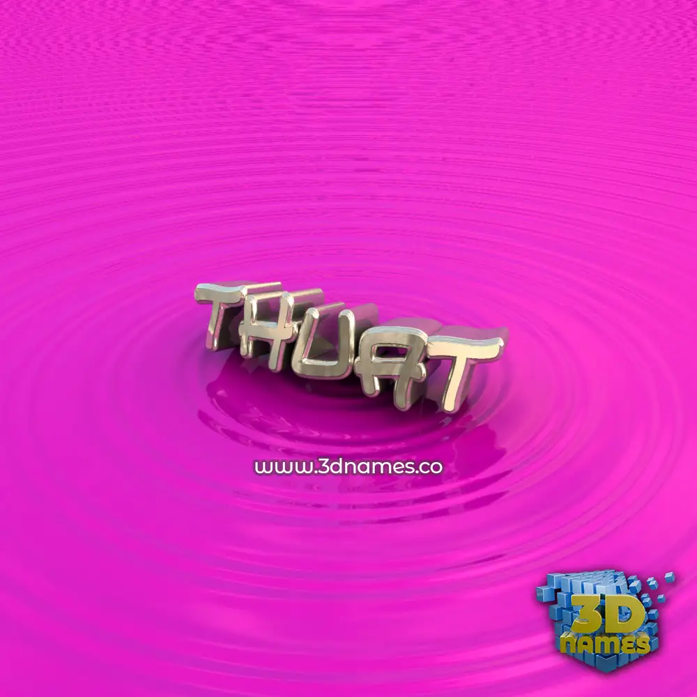 thuat in Pink Graffiti style - 3D name wallpaper