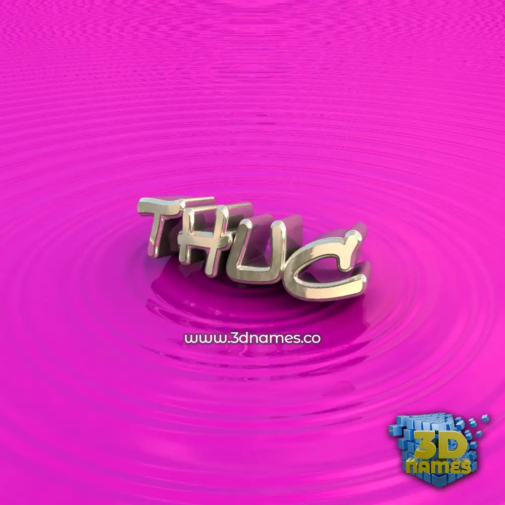 thuc in Pink Graffiti style - 3D name wallpaper