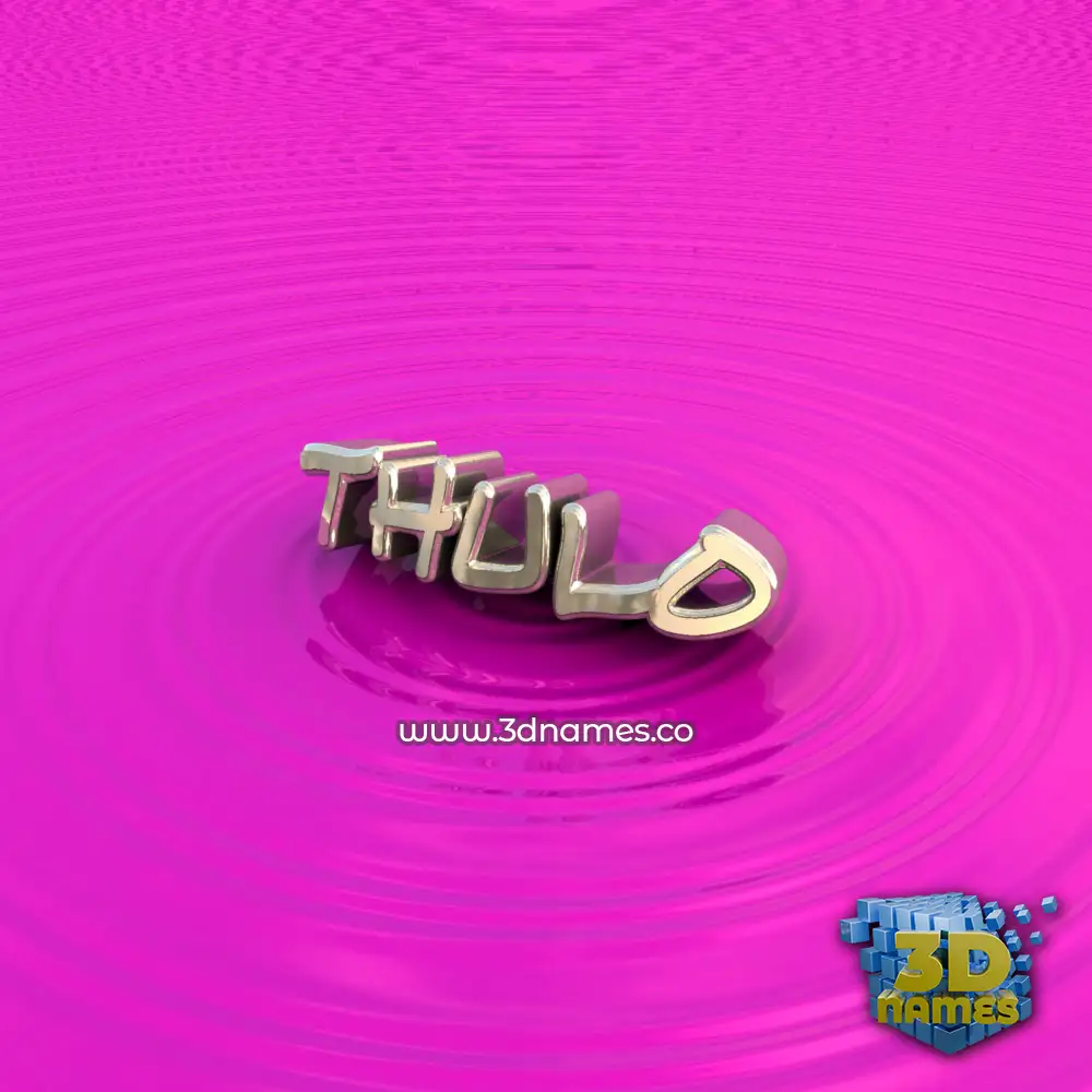 thulo in Pink Graffiti style - 3D name wallpaper