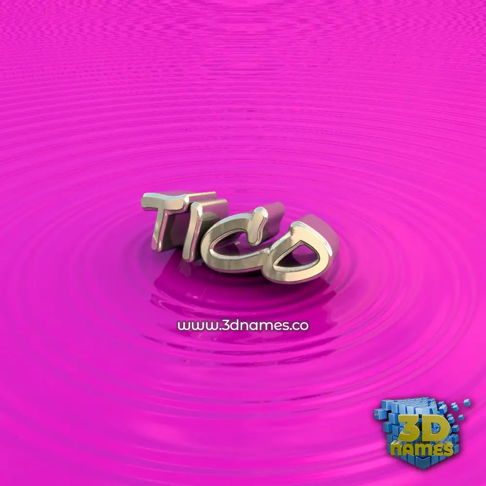 tico in Pink Graffiti style - 3D name wallpaper
