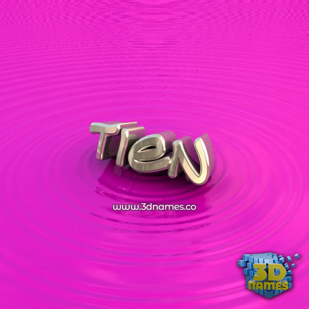 tien in Pink Graffiti style - 3D name wallpaper