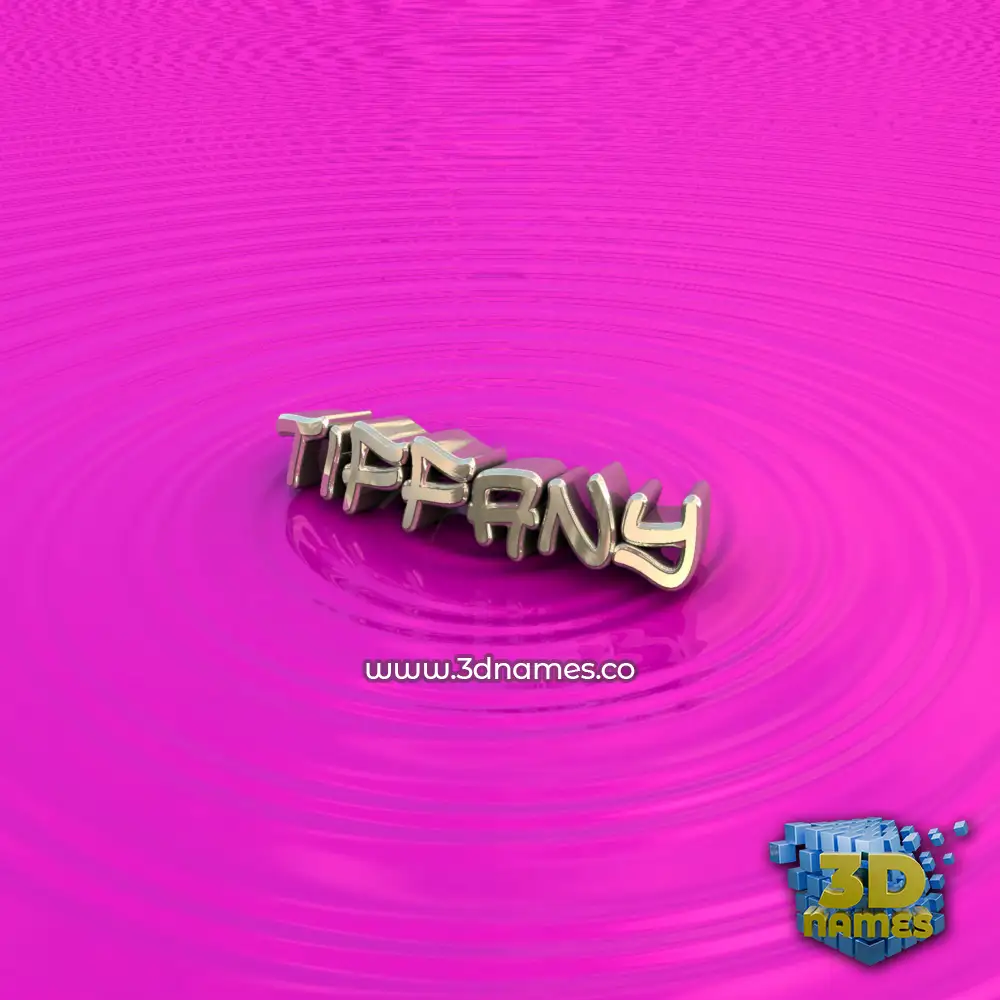 tiffany in Pink Graffiti style - 3D name wallpaper
