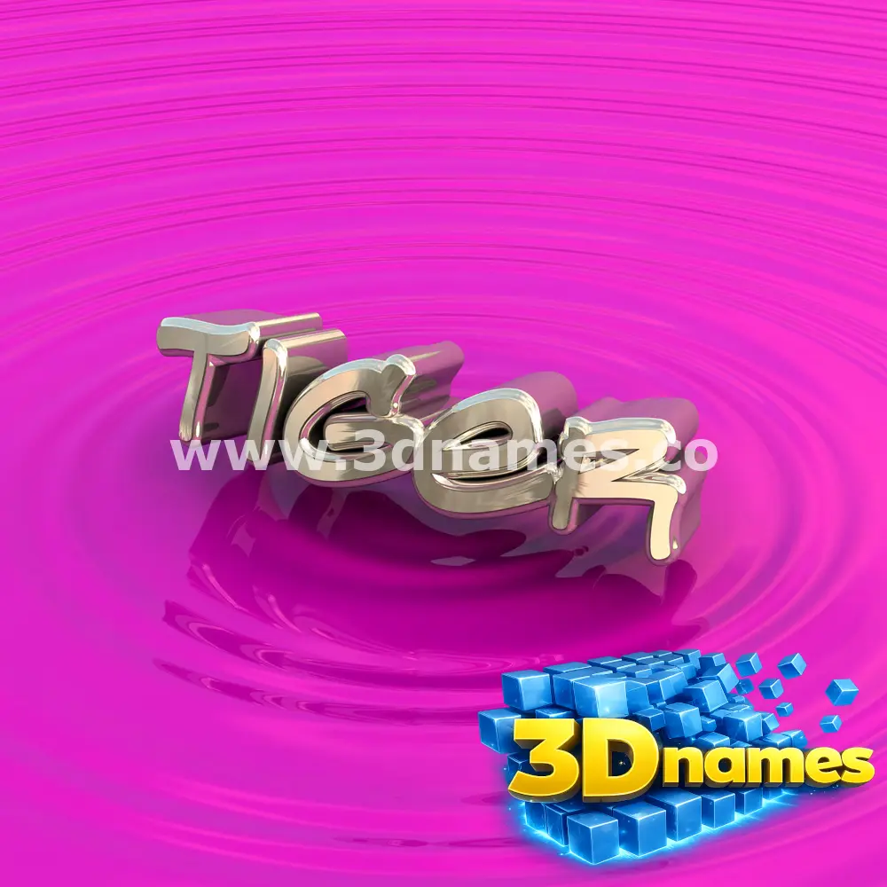 tiger in Pink Graffiti style - 3D name wallpaper