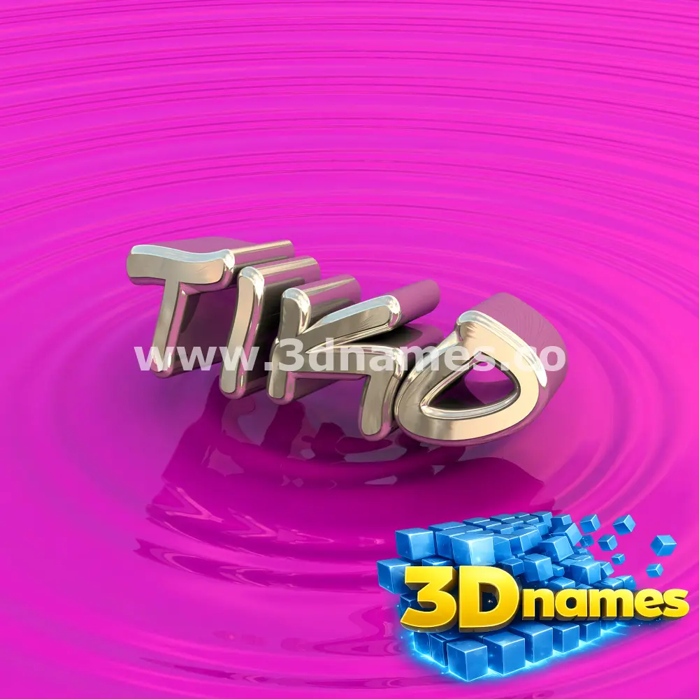 tiko in Pink Graffiti style - 3D name wallpaper