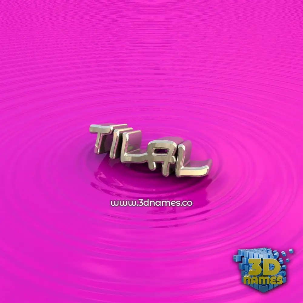 tilal in Pink Graffiti style - 3D name wallpaper