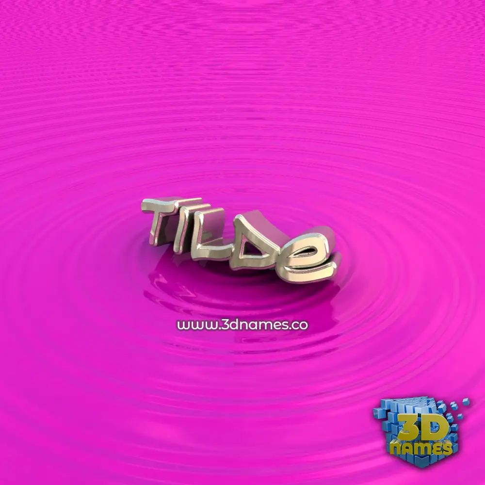 tilde in Pink Graffiti style - 3D name wallpaper