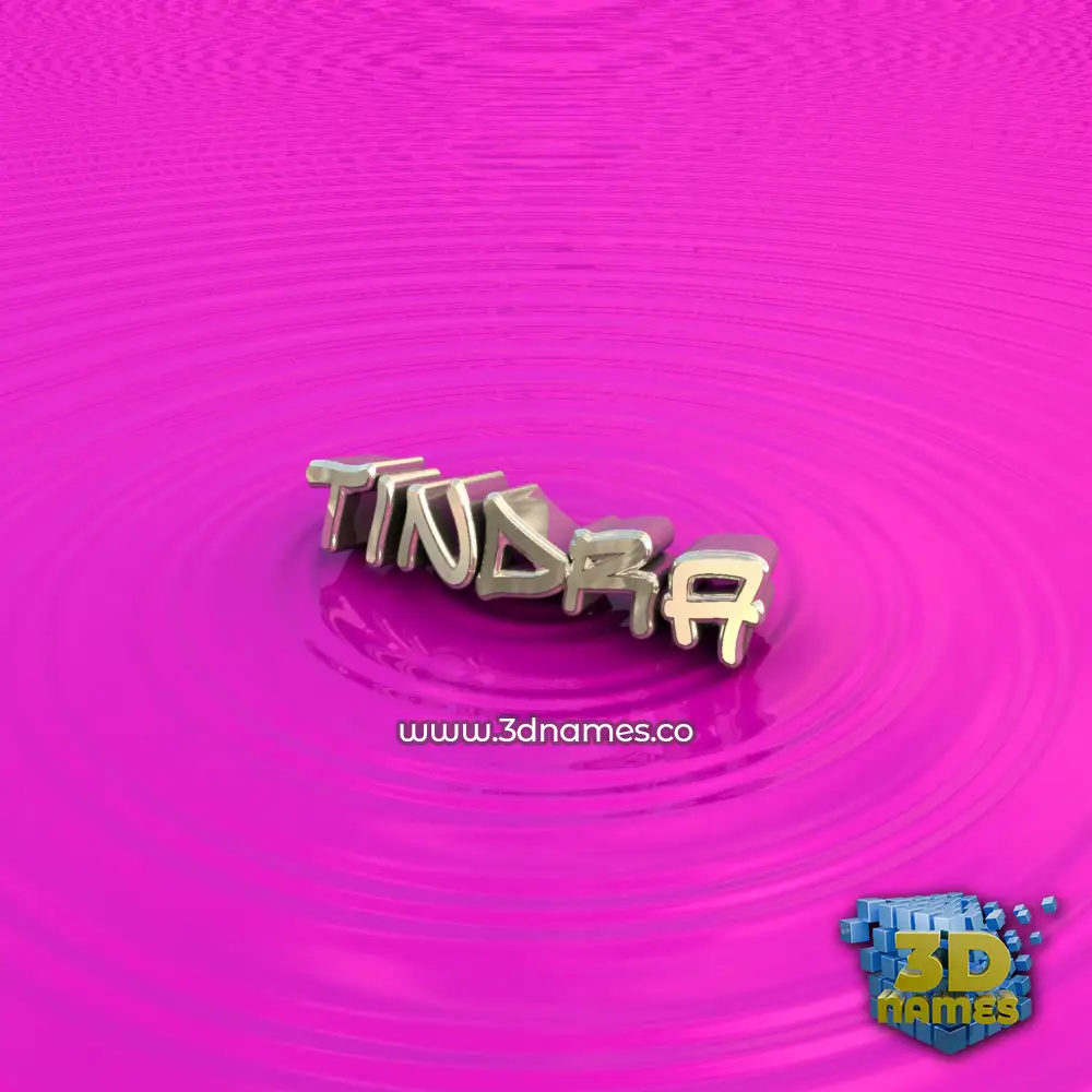 tindra in Pink Graffiti style - 3D name wallpaper