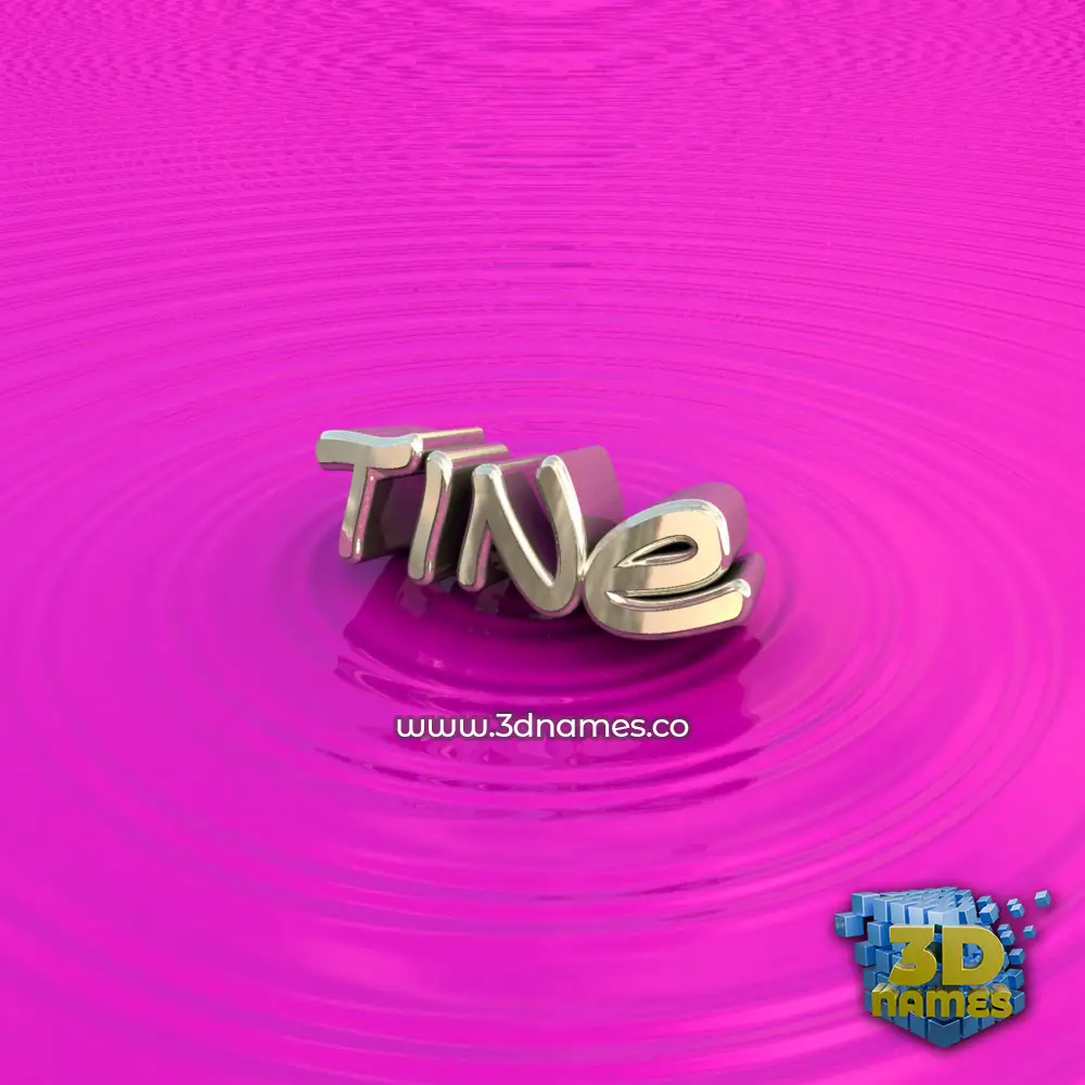 tine in Pink Graffiti style - 3D name wallpaper