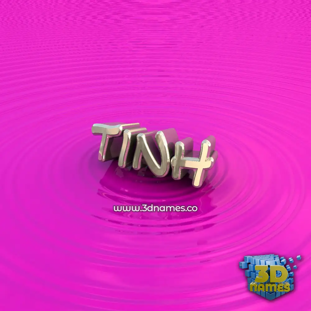 tinh in Pink Graffiti style - 3D name wallpaper